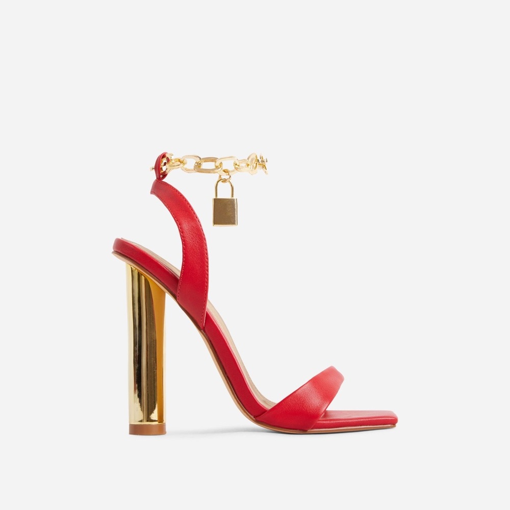 Red Heels w/ Gold lock ankle support - Picture 6 of 6